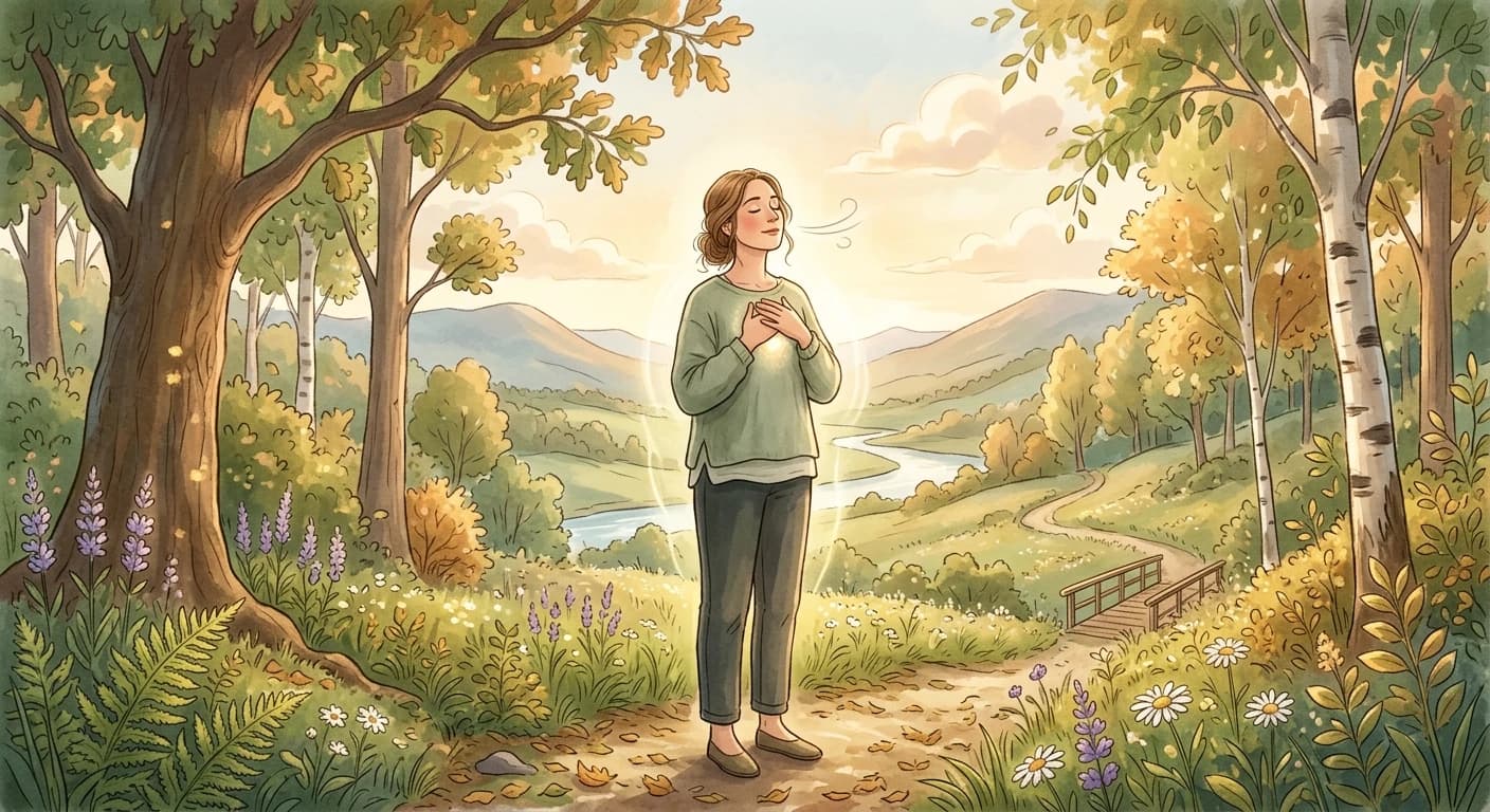 Pausing and breathing to access SELF energy.