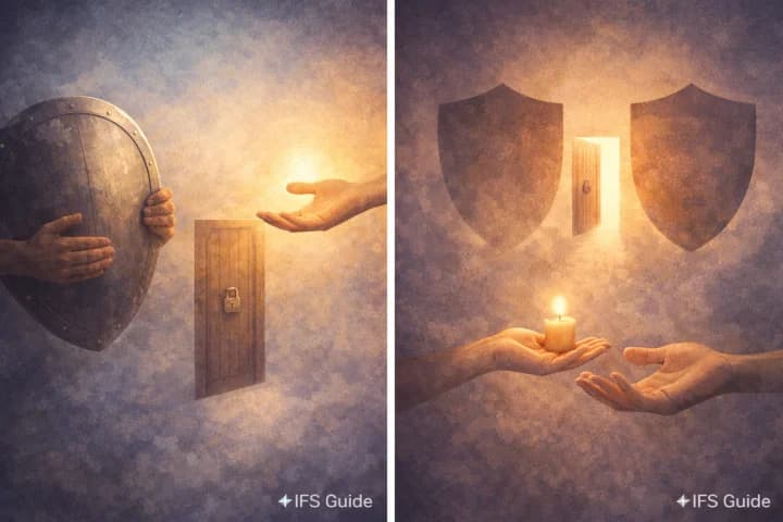 Self energy negotiating with protector parts in Internal Family Systems