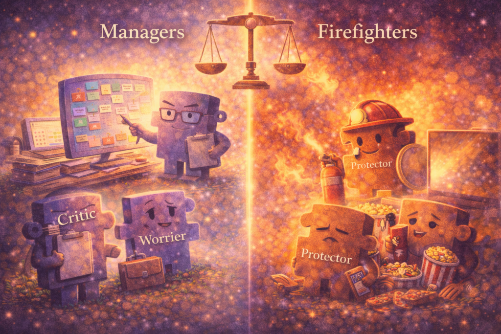 Managers and Firefighters as protector parts in IFS