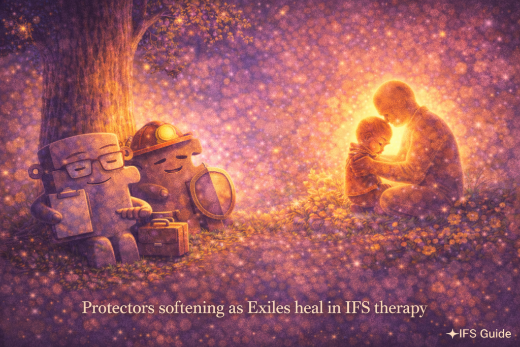 Protectors softening as Exiles heal in IFS therapy
