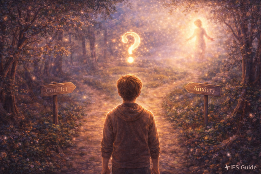 Identifying a trailhead in an IFS therapy session